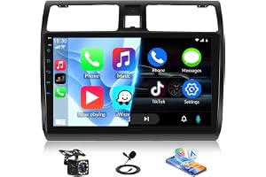 SIXWIN Bilradio för Suzuki Swift 2005-2010, 10,1" IPS HD-pekskärm (1280x720). Stödjer Apple CarPlay & Android Auto, spegellän
