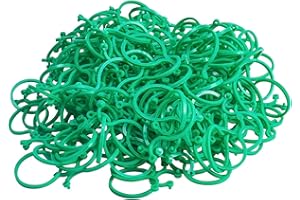 AOFOX 200 Clips de Soporte para Plantas, Bridas de plástico para Plantas, Abrazaderas de Soporte para Tallos de Plantas de jardín para Sujetar Verduras, Tomates, vides, Flores