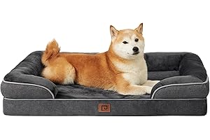 EHEYCIGA Panier Chien Grande Taille Orthopedique, Memoire de Forme Lit pour Chien Imperméable, Canapé pour Chien Dehoussable Lavable