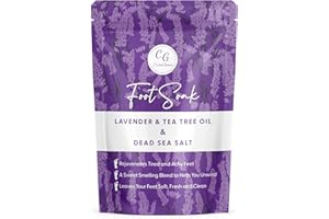 CalmGenix Foot Soak with Lavender Essential Oil & Dead Sea Salt | Helps Treat Nail Fungus & Athletes Foot, Foot Spa Bath | Foot Moisturiser & Deodorizer Feet Soak | Foot Spa Soak for Hard Skin