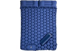 ArkCamp Double Sleeping Mat, 192x125x9cm Large Self Inflating Camping Sleeping Mat with Pillow Built-in Pump Portable 2 Person Camping Pad for Outdoor Hiking Backpacking Tent Air Mattress