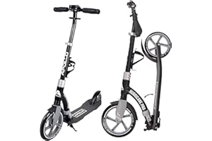 Apollo 230mm Giant XXL Wheel City-Scooter - Hurricane | Trottinette Freestyle Adulte avec Suspension | Trottinette Adulte Pliable et Réglable en Hauteur | Trottinette Adulte & Enfant à Partir de 7 ans