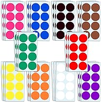 320 Bunte Klebepunkte 5cm - 16 Farben Aufkleber Für Organisation & Dekoration