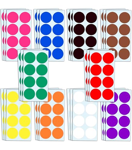 2000 Pièces Autocollants Points Code Couleur Ronde - 4 Rouleaux 4 Couleurs Pour Organisation Et Bricolage