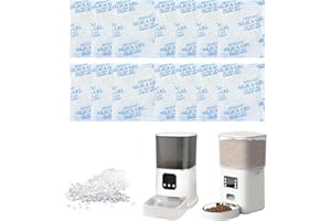 LNGJIN Sacchetto di essiccante, 25 g x 25 pezzi, Essiccante Ricambio, Sacchetto di Essiccante Umidità, Assorbitore di Umidità,Silica gel essiccante, per mangiatoia automatica per gatti da 5 litri