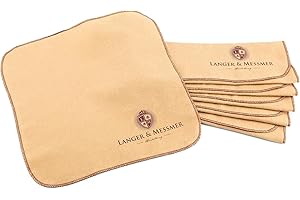 Langer & Messmer panni per lucidare la pelle liscia in 100% cotone in un pratico set - Il panno per lucidare le scarpe per la cura professionale delle calzature (Bordeaux | Beige)