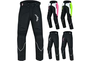 PROFIRST Textile Motorbike Motorcycle Ladies Trousers Waterproof CE Approved Armored Trouser Pant with Detachable Lining (32” Length)