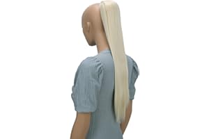 CAISHA by PRETTYSHOP 65cm Lunga Coda die Cavallo Kim Extensions Per I Capelli Con Coulisse Parrucche Donna Liscio Biondo Platino PH614