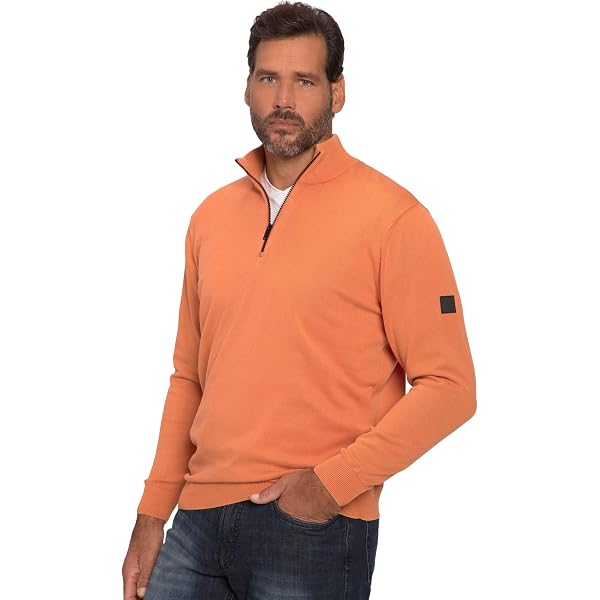 Maglione Uomo JP 1880 Con Cerniera - 100% Cotone, Colletto Alla Troyer, Casual O Da Lavoro