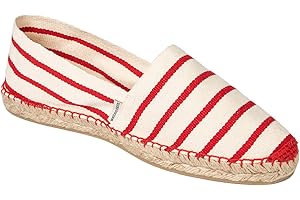 weltenmann Formentera – Espadrilles Slip-on Classiques en Coton à Rayures avec Sac en Tissu, 41-46, Handmade in Spain