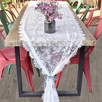 Awtlife Spitzen-Tischläufer 70x300 Cm – Weiß, Für Hochzeiten, Vintage-Deko & Feiern