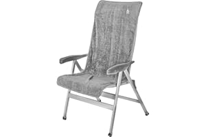 Bo-Camp - Toalla para Silla M - Universal - Tejido de Rizo - Gris