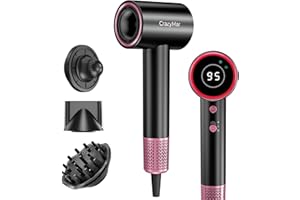 CrazyMar Haartrockner Ionen,Föhn mit 180.000 U/min Bürstenlosem Motor – 5X Schnelleres Föhnen, Leicht & Kompakt Reisefön,Lockenföhn mit 4 Temperatureinstellungen,Überhitzungsschutz,Geräuscharm