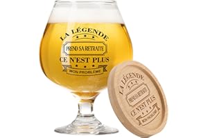 KAAYEE Cadeau Retraite Homme, 17oz Verre à Bière Cadeau pour une Retraitée, Cadeaux Retraite pour Départ Collègue Humoristique Amis Papa Oncle Papy