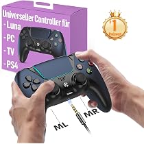 Ymir Luna Controller Wireless Bluetooth Con Batteria 1200 MAh, Stick ALPS Anti-drift, Pagaie Programmabili E Giroscopio Per PC, Fire TV, PS4 - 3