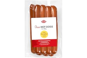‎HOT DOG WORLD HOT DOG WORLD - Jumbo Classic Hot Dog Wurst 100 g (8er Pack)