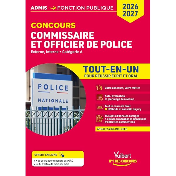 Amazon.fr - Concours Police Officier et Commissaire 2025: Les Annales 2024  et 2023 et sujets originaux entirement corrigs et rdigsToutes les  preuves : ... cas pratique, droit pnal, droit public - ISP, Groupe -  Livres