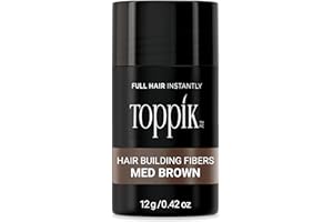 Toppik Mittelbraun Streuhaar für volleres Haar in Sekunden, Haarpuder für einen authentischen Look, Schütthaar bei Haarausfall für Männer und Frauen, 12g