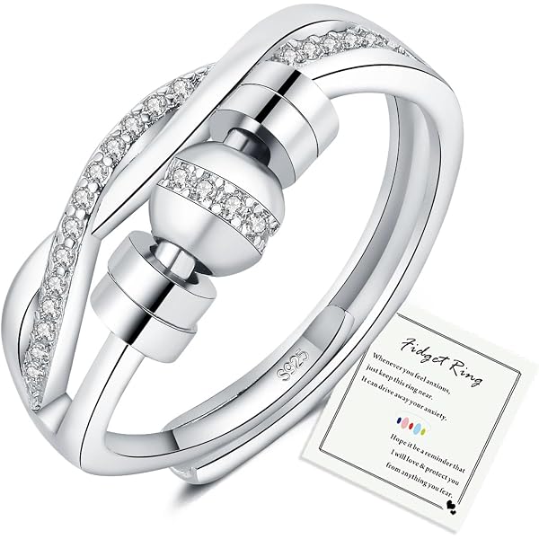 Bague Spinner Anti-stress En Acier Inoxydable - Anneau Tournant Pour Relaxation Et Méditation