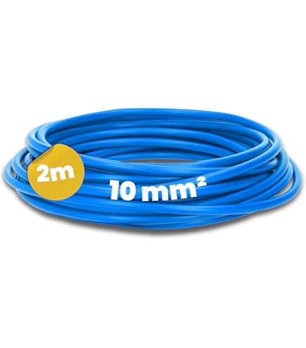 H07V-K 5m 10mm² Grau Aderleitung Flexibel Verdrahtungsleitung PVC Meterware Made In Germany