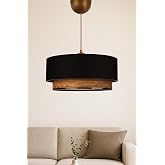Raffora Tekli Sarkıt Avize | 30x55 cm | 51-60 cm Y&uuml;kseklik | Hasır Malzeme | E27 Uyumlu | Enerji Verimli | Modern Minimal Tas