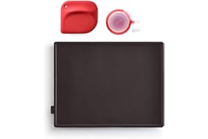 Lékué Kit Gâteau Roule-Bûche de Noël Silicone Platine