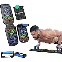 9-in-1 Liegestützbrett Faltbar - Mit Trainingsplan & Rutschfester Matte