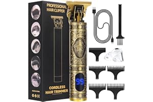 BRYZE Beard Trimmer Hair Clippers for Men, Cordless Rechargeable Hair Trimmer with T-Blade, Professional Grooming Kit with LED Display, Barber Clippers Gift for Men