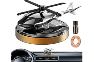Rrlihjgu Solar Helicopter Air Freshener, Rotating Dashboard Aromatherapy Diffuser for Car