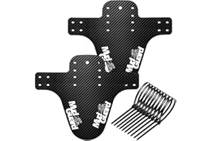 Ainiv 2 Piezas Guardabarros MTB, Compatible con Guardabarros Delantero y Trasero, Ajustable Guardabarros Bicicleta, Guardabarros de Marco Ancho Accesorios MTB, Bicicleta de Montaña Guardabarros