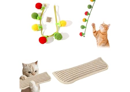 yolzhxe Kattmyntsleksak, kattleksak, kattleksak med sisal kudde, interaktiva kattleksaker, för inomh - Amazon Deal & Rabatt