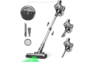 Ultenic U12 Vesla Aspiradora sin Cable, LED Verde, 30Kpa Potente Autonomía 45mins, Aspiradora Escoba Anti-enredos, Batería Ex