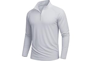 MAGCOMSEN UV Shirt Herren UPF 50+ 1/4 Reißverschluss Funktionsshirt Langarm Rashguard Sportshirt Sweatshirt Longsleeve