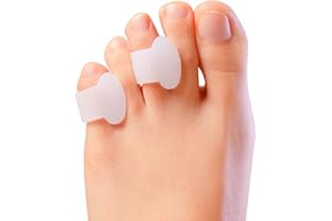 Sumiwish 10 separadores de dedos pequeños, separadores de dedos de silicona para dedos superpuestos, dedo meñique rizado, corrección y protección