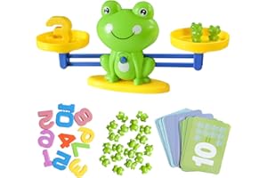 KOWAKA Montessori Mathematik-Spielzeug, Mathematik, Lernspielzeug, Math-Spielzeug, Frosch, Mathblock, Digitale Karten, Lernspielzeug, Mathematikspiele, Geschenke für Kinder 3, 4, 5, 6 Jahre (Grün)