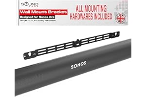 Sound bass Arc Wall Mount Bracket, Noir, Compatible avec Sonos Arc et Arc Ultra, Profondeur Réglable, Tout Le Matériel Inclus, Conçu au Royaume-Uni.