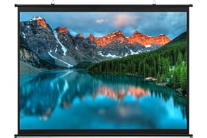 Gecheer Beamer Leinwand Präsentationswand Heimkino Rolloleinwand Stativleinwand Beamerleinwand 50" 1:1