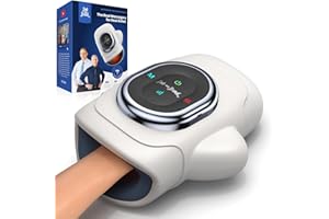 BOB AND BRAD Hand Massager with Heat and Compression, Individual Fingers, Cordless & Portable Hand Massager for Arthritis and Carpal Tunnel, Pain Relief, Relax for Home Office, Gift for Women Men