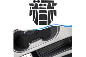 SXCY Compatible avec Hyundai Kona Hybrid N Line 2021 2022 2023 Tapis Antidérapants Kona Tapis en Caoutchouc pour Console Centrale Porte-Gobelet Porte Tasse Tapis Hyundai Kona Accessoires (Noir)