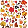 Baker Ross FX107 Autumn Foam Stickers - Pack of 100, Stickers for Arts and Crafts, 3D Foam Stickers, Puffy Stickers for Cards, Paper, Scrapbook and Collage