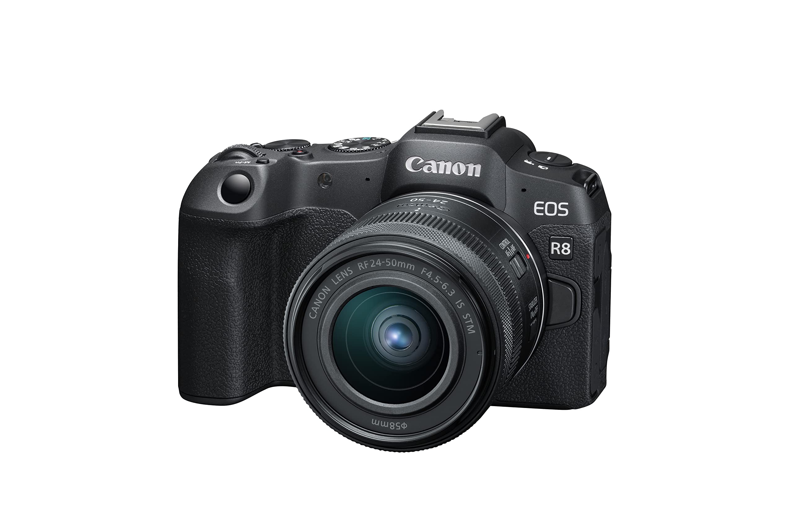 Canon EOS R8 Full-Frame Mirrorless Camera, RF24-50mm F4.5-6.3 is STM with 24.2 MP, 4K Video, DIGIC X Image Processor-Black