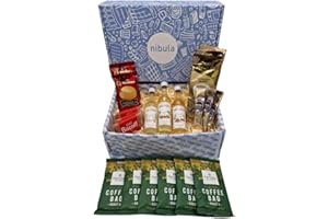 NIBULA Coffee Gift Set | includes Coffee Bags, Monin Gingerbread Syrup, Vanilla Syrup, Hazelnut Syrup, Mokate Cappuccino, Biscuits and Shortbread