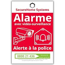Plaque Maison Sous Video Surveillance Autocollant De Sécurité Sous