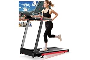 Superun Treadmills for Home Foldable with 6% Incline,16km/h,112x42cm Large Running Area,158KG Capacity Folding Treadmill,2573W Motor Running Machines for Home with APP Control,Door to Door Delivery