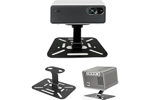 UOCAI Uchwyt do projektora, stojaka, statywu, obracany o 360°, stojak do projektora na ścianie, do projektora ze złączem śrubowym 1/4", czarny