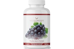 ‎VITACONCEPT PRAXIS FÜR ANTI-AGING-MEDIZIN Vitaconcept I OPC Traubenkernextrakt I 240 hochdosierte Kapseln I 95% reines OPC aus französischen Weintrauben I vegan I laborgeprüft