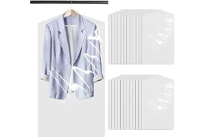 Copriabiti In Plastica Trasparente – 20 Pezzi, Antipolvere, Per Giacche, Camicie, Abiti (60x120 Cm)