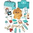 Lehoo Castle Wooden Doctors Set for Kids, Vet Set for Kids, Toys for 3 Year Old Girls, Toddler Vet Set with Plush Dog, Kids Doctors Kit, Toys Gifts for 3 4 5 6 Year Old Toddlers(Green)