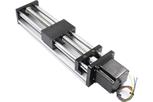 Befenybay 200mm Effective Travel Length Double Optical Axis Guide Ballscrew SFU1605 with NEMA23 Stepper Motor for DIY CNC Router Parts X Y Z Linear Stage Actuator and 3D Printer