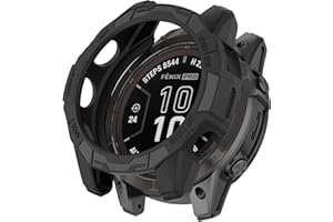 SumRioo Funda para Garmin Epix Pro (Gen 2) 47MM/Fenix 7 Pro/Fenix 7 47MM, [SIN Protector de Pantalla] TPU Anti-Rasguños Protección Carcasa para Epix Pro (Gen 2) 47MM/Fenix 7 Pro/Fenix 7 - Negro